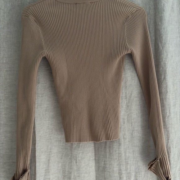 Lulus Ribbed Tan Sweater - Picture 2 of 3